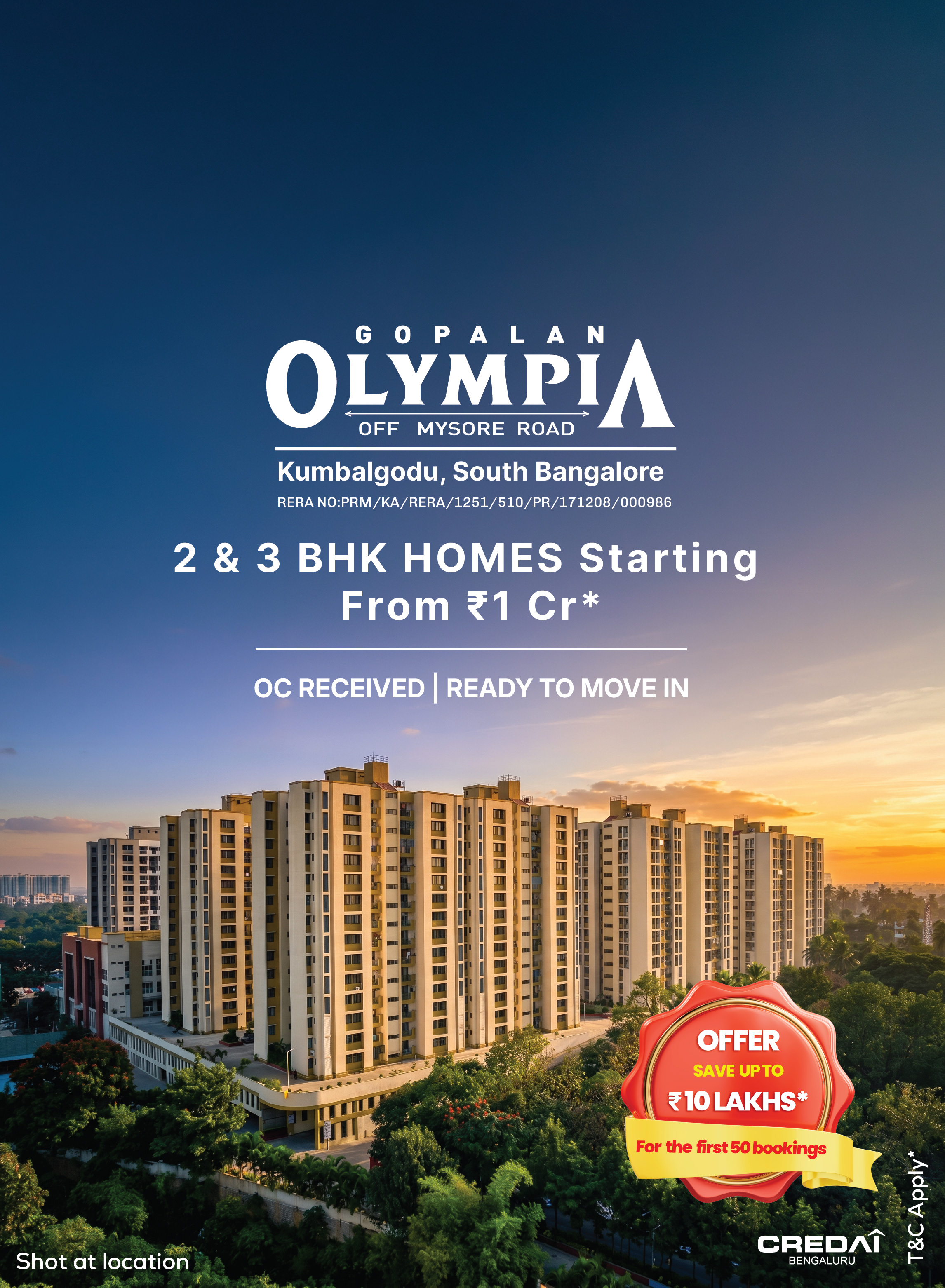 gopalan olympia apartment foe sale